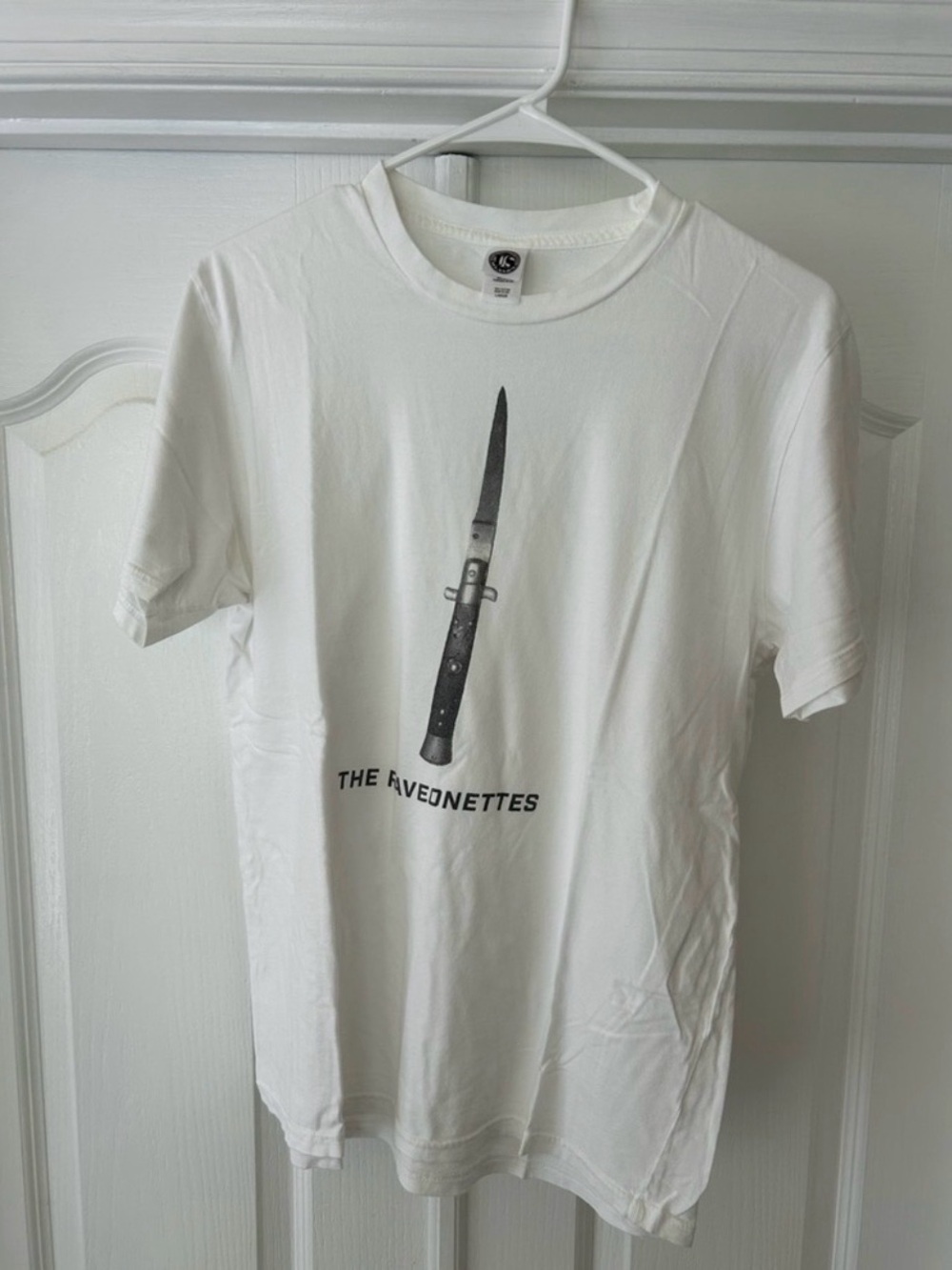 The Raveonettes White Graphic Tee - Knife Print